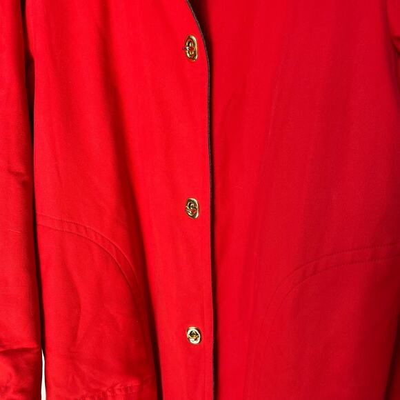 Vintage Bonnie Cashin Rain Coat Classic Red Grey Toggle Button Union Made READ - Picture 13 of 16